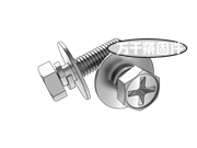 十字槽凹穴六角頭螺栓、彈墊和大平墊組合（企標） GB 9074.13G