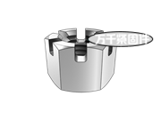 1型六角開槽螺母 極細(xì)牙 QC 381B